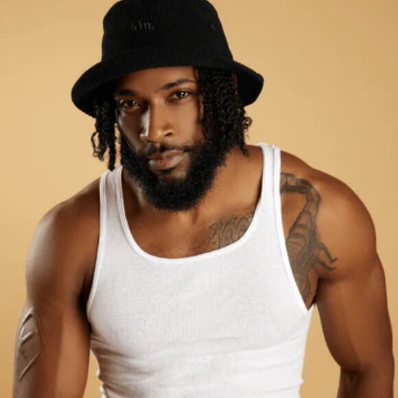 KINApparel Black Corduroy Satin Lined Bucket Hat - Picture 3 of 8